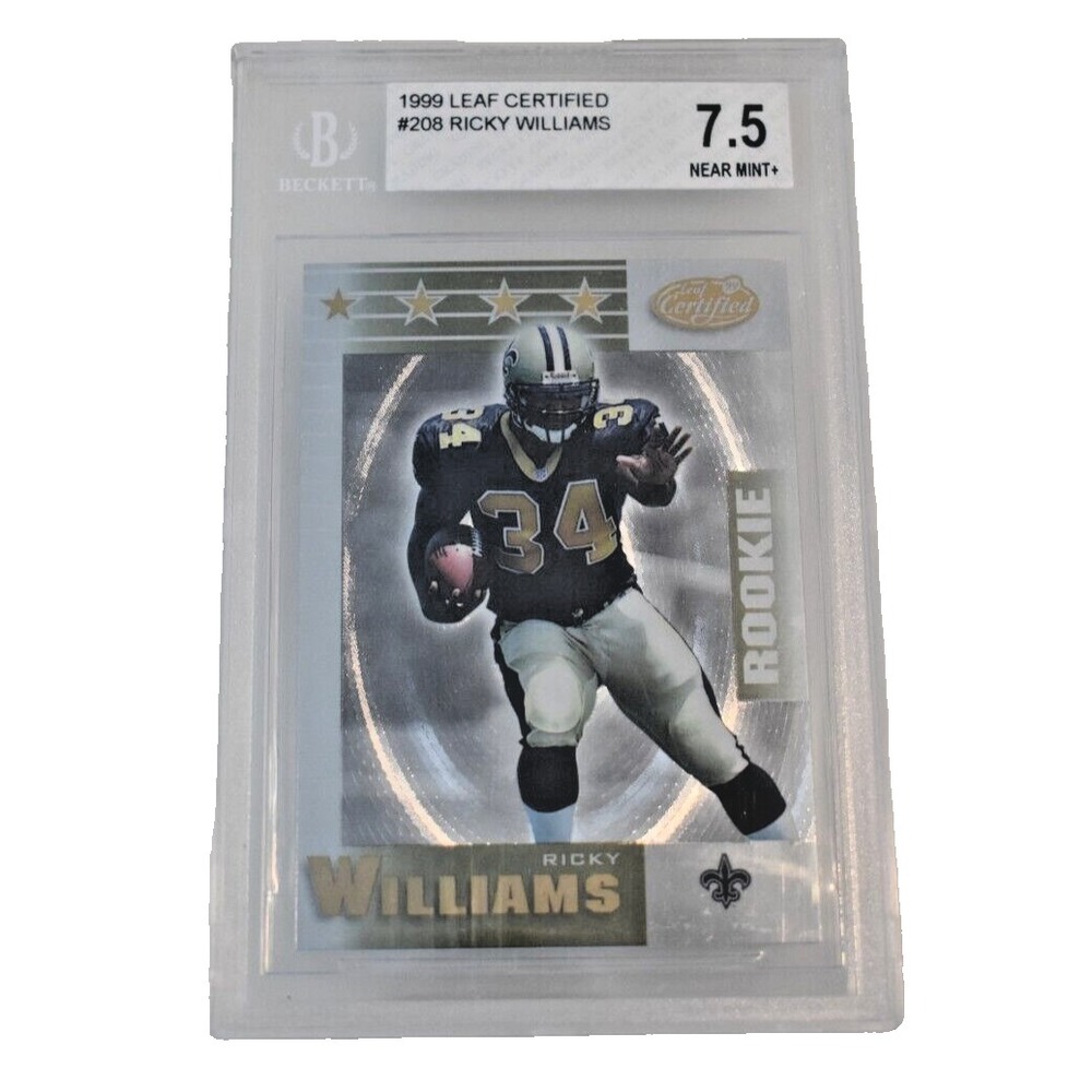 1999 Leaf Certified #208 Ricky Williams RC Rookie 4 Star BGS 7.5 Near Mint+